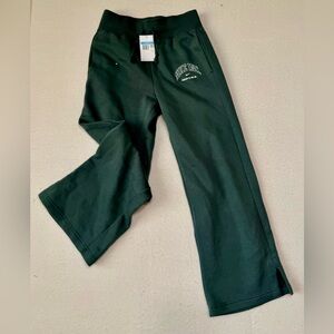 NWT Nike green wide leg joggers size medium logo on the front